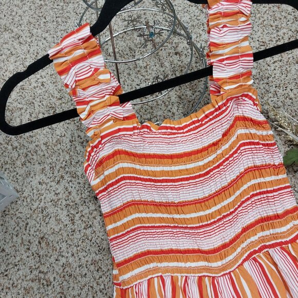4394 Size Small UMGEE Orange Stripe Jumpsuit New With Tags. - Picture 2 of 5
